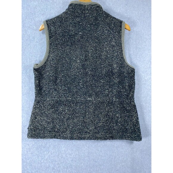 Woolrich Vest Women's Medium Gray Onyx Heather Acrylic Sherpa Mock Neck Full Zip - Picture 9 of 12